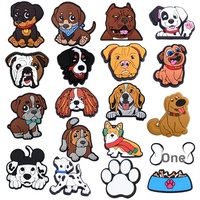 Breloques populaires pour chaussures de chien 2026, nouveau design, breloque tête de chien pour sabots, vente en gros, accessoires pour chaussures de chien
