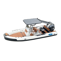 Bateau pneumatique de luxe Haide CE 23 pieds (7m) DL700 avec cabine, mini-jetski électrique, ponton gonflable, trimaran et quai flottant