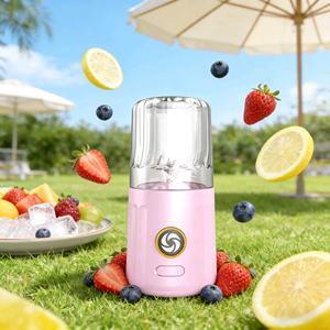 Mini-blender portable 260 ml, rechargeable par USB, 6 lames en acier inoxydable, mixeur sans fil, blender pour smoothies, pour la maison et l'extérieur - Product Image 1