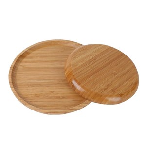 Plateau de service en bambou rond, 3 tailles, bois naturel, pour thé, café, fruits, fromage - Product Image 5