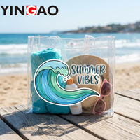 Pegatinas PET Personalizadas con Corte Kiss Cut, Temática de Verano y Océano, Calcomanías de Playa Resistentes al Agua y a los Rayos UV, con Diseño de Vida Marina para Laptop y Botella de Agua