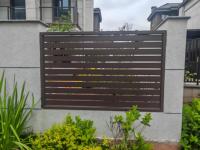 Populaire Maison Jardin Clôture Étanche En Aluminium Horizontal Latte Écran Persienne 3D Modèle Clôture Panneaux