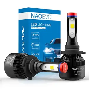Naoevo lâmpada para faros 9006 luces, lâmpada para faros automotiva, led, h4, luces para carro, 9005