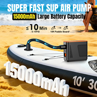 Pompe électrique haute pression pour SUP, portable, rechargeable, avec écran LED numérique, pour kayak, voiture, vélo