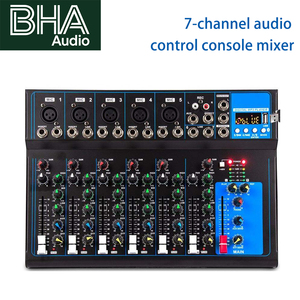 BHA F7 7-Kanaals Audio Mixer USB Interface Geluidsmengpaneel 48V Phantom Power DSP Effecten <span class=keywords><strong>DJ</strong></span> Mixer voor Live Stage Studio OEM - Product Image 1
