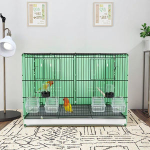 กรงเลี้ยงนกเหล็กแบบหลายชั้นขนาดใหญ่ สามารถเคลื่อนย้ายได้ พร้อมกระเป๋าใส่สัตว์เลี้ยง - Product Image 5