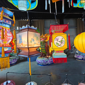 Lanterne extérieure de <span class=keywords><strong>fleur</strong></span> imperméable lanternes chinoises colorées lanterne de soie de papier - Product Image 3