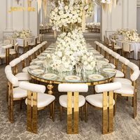 Chaises et tables pour réceptions de mariage, chaises pour salles de banquet, mobilier en acier inoxydable