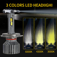 Foco Faro LED de Alta Potencia de 150W para Coche, 3 Colores 3000K 6000K 8000K, Modelos H4 H7 9005 9006, 120000 Lúmenes