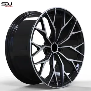 Gloss Mobil Warna Hitam dan Berlian, Velg Mobil 22 Inci Aluminium Tempa untuk Upgrade X5 G05 Model X