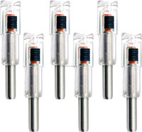 Embouts lumineux HT pour flèches de carabine à poulies, lot de 6 embouts de flèche, diamètre 0,300 po/7,62 mm, interrupteur marche/arrêt, tir à l'arc, chasse