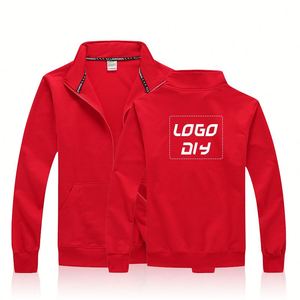 Veste longue unisexe en coton premium avec fermeture éclair et col montant, style baseball, coupe-vent, streetwear, automne - Product Image 1