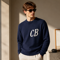 Sweat à capuche pour homme 100% coton, style streetwear, Cole Buxton CB, tricot jacquard, impression en relief, lettres minimalistes, sweat à capuche pour homme