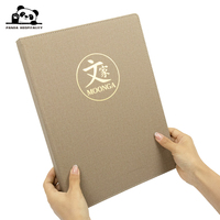 Carpeta de Bienvenida para Huéspedes Cinco Estrellas, Personalizable, de Cuero PU, con 2/3/4 Anillas, A5/A4, Cubierta para Menú, Perforada, para Uso en Hostelería, Colores Personalizados