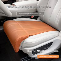 Coussin de siège auto universel avec support de jambe en cuir Nappa et mousse à mémoire de forme, oreiller de genou, repose-jambe conducteur, soutien des cuisses pour le soulagement