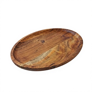 Food Serving Tray Oval Shape Handmade Decorative Trays For Restaurant Supplies Decoration For Home Natural Finish - Product Image 1