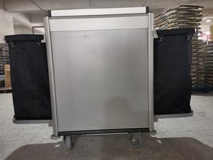 <span class=keywords><strong>Chariot</strong></span> <span class=keywords><strong>de</strong></span> ménage d'hôtel moyen avec 2 sacs à <span class=keywords><strong>linge</strong></span> - Product Image 5