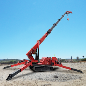 Venta caliente Control remoto 10 toneladas Tipo araña Grúas Fábrica Spider Crane Crawler 21m Elevador de vidrio de elevación Mejor precio - Product Image 1