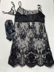 M0599 Camisón Sexy de Encaje Transparente para Mujer, Camisón Sexy con Aberturas, Talla Grande 5XL para Mujeres con Sobrepeso - Product Image 6