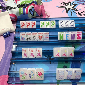 Venta al por mayor de fábrica: Nuevo juego de Mahjong americano de lujo de 160 fichas de acrílico grabado de 4 capas para viaje - Product Image 6