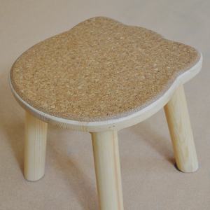 Chaise de jeu pour enfants de 25CM de haut, tabouret en bois sûr, avec <span class=keywords><strong>Surface</strong></span> en liège doux, protection contre les blessures - Product Image 4