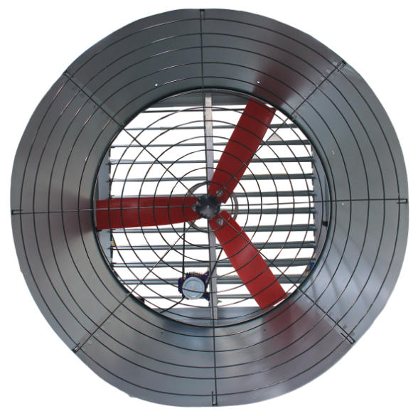 1380 Brand for Sale Big Herdsman Heavy Duty Galvanized Steel Warehouse Exhaust Fan with 3 FRP Blade and Cross Pole
