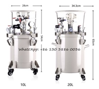 Réservoir de distribution de colle liquide en acier inoxydable 304 de 10L, 20L, 30L, 40L, 50L, 60L, avec régulateur de pression et mélangeur pour peinture automatique