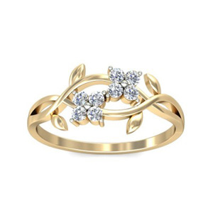 Anello a Spirale Floreale per Donne, Gioielli Minimalisti Scintillanti alla Moda, Vendita all'Ingrosso - Product Image 1