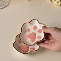 Usine Offre Spéciale japonais mignon chat patte Design céramique Mini assiette à sauce Sushi assiettes Sauce plat Restaurant hôtel usage domestique cadeaux
