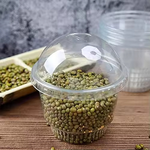 Gobelets en plastique PET jetables personnalisés à paroi simple de 8 oz pour café froid et crème glacée, avec couvercles à motifs de fruits, pour thé, jus, vin - Product Image 3