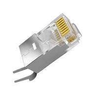 Prix usine connecteur de câble réseau Transparent 8p8c Cat7 connecteur Rj45 blindé connecteur réseau prise modulaire