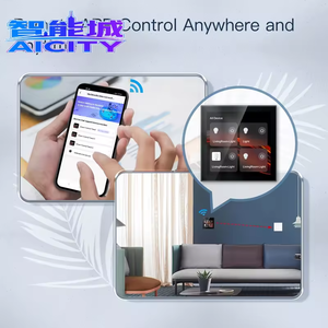 แผงสวิตซ์อัจฉริยะ2026 SQ พร้อม Alexa เสียงและแอปควบคุม Wi-Fi 4นิ้ว IPS PC Tuya สมาร์ทโฮมเกตเวย์ควบคุมด้วยเสียงด้วยไฟฟ้า - Product Image 4