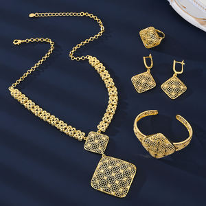 मीजी गहने मूल फैशन ब्राजीलियन दुबाई शादी के गहने 18k सोने की प्लेटेड ज्वेलरी सेट - Product Image 3