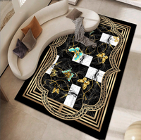 Tapis colorés sans perte antidérapant petit tapis de chambre d'adolescent fausse laine doux mignon dessin animé tapis