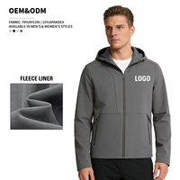 Veste de randonnée imperméable à capuche pour homme, fermeture éclair, polaire, peau de requin, sport, softshell, vente en gros
