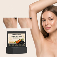 Savon blanchissant au charbon de bambou et au kaki 100g – Barre de savon à mousse fine pour un nettoyage doux et un rinçage facile – Savon multi-peaux rafraîchissant