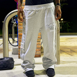 <span class=keywords><strong>Pantaloni</strong></span> della <span class=keywords><strong>tuta</strong></span> di spugna francese personalizzati <span class=keywords><strong>con</strong></span> logo grigio <span class=keywords><strong>pantaloni</strong></span> larghi da Jogger elasticizzati <span class=keywords><strong>pantaloni</strong></span> della <span class=keywords><strong>tuta</strong></span> larghi da uomo - Product Image 4