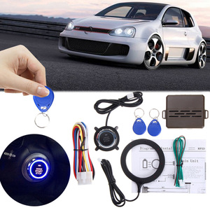 Car Keyless Start System <b>12V</b> Universal One Button Start <b>Switch</b> With RFID Anti Theft Device For Vehicle Modification - Product Image 2