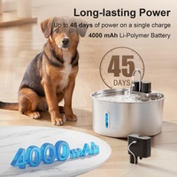 Fontaine à eau intelligente sans fil pour animaux de compagnie 7L en acier inoxydable, distributeur d'eau automatique à induction