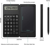 Calculatrice Scientifique Personnalisée Portable Mini Pliable en Plastique ABS Solaire pour Étudiant, Tableau d'Écriture Multifonction, Calendrier, OEM