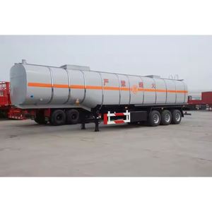 Semi Truck Dangerous Goods Transport Vehicle Aluminum Alloy Semi-trailer Transport Vehicle Fuel tank Semi Truck LGBF - Product Image 1