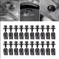 Langlebige Kunststoff-M6-Spitzschrauben für die Automobilindustrie, schwarz verzinkt, Sechskantantrieb, selbstschneidende Schrauben, U-förmige Federklemmen