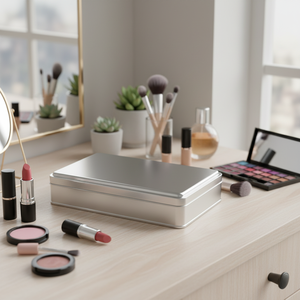 Boîte en fer blanc rectangulaire pour cosmétiques Kontensan L976 140x240.0mm X H43mm 1.5 Lt Turquie - Product Image 3
