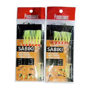 ชุดเบ็ดตกปลาซาบิกิแบบมีไฟ 6 ตัวเบ็ด สไตล์ญี่ปุ่น ขายส่ง - Product Image 1