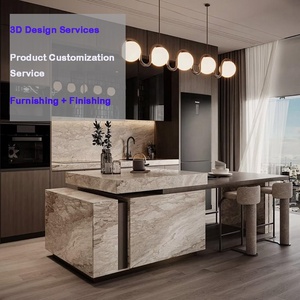 Villa-Projekt Maßgefertigte Smarte <span class=keywords><strong>U</strong></span>-förmige Vorratsschränke Zubehör Komplette Möblierung Edelstahl-Küchenschränke Preis-Set - Product Image 1