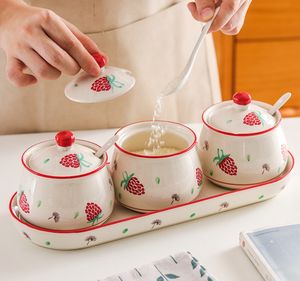 Diseño personalizado de diferentes tamaños de cerámica <span class=keywords><strong>azucarero</strong></span> aceite pimienta <span class=keywords><strong>salero</strong></span> con cuchara - Product Image 5