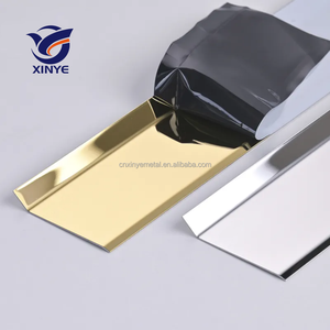 Shadow Gap Plinthe Garniture murale rétroéclairée Bordure d'angle incurvée Carreaux en <span class=keywords><strong>acier</strong></span> inoxydable Garniture de bord de sol en métal en céramique Mur métallique - Product Image 4