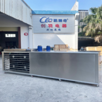 Machine de fabrication de briques de glace / blocs de glace à refroidissement par air de haute qualité, 3T/24H, 40 PCS/4H, 25 KG chacun, pour usine de glace