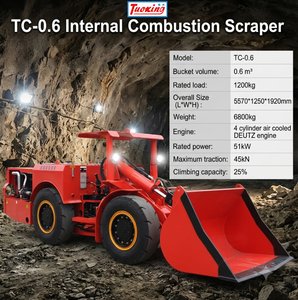 Scooptram diesel souterrain LHD Tuoxing TC-0.6, capacité de 1,2 tonne, puissance de 66 kW, système de surveillance à distance pour l'extraction minière - Product Image 1