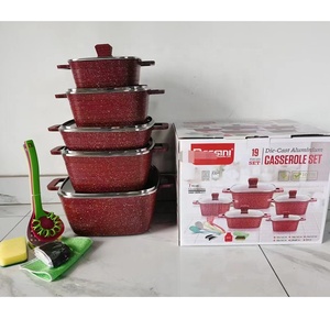 Bộ nồi chảo 19 món cao cấp phủ đá granite chống dính, đáy nhôm đúc nguyên khối - Product Image 3